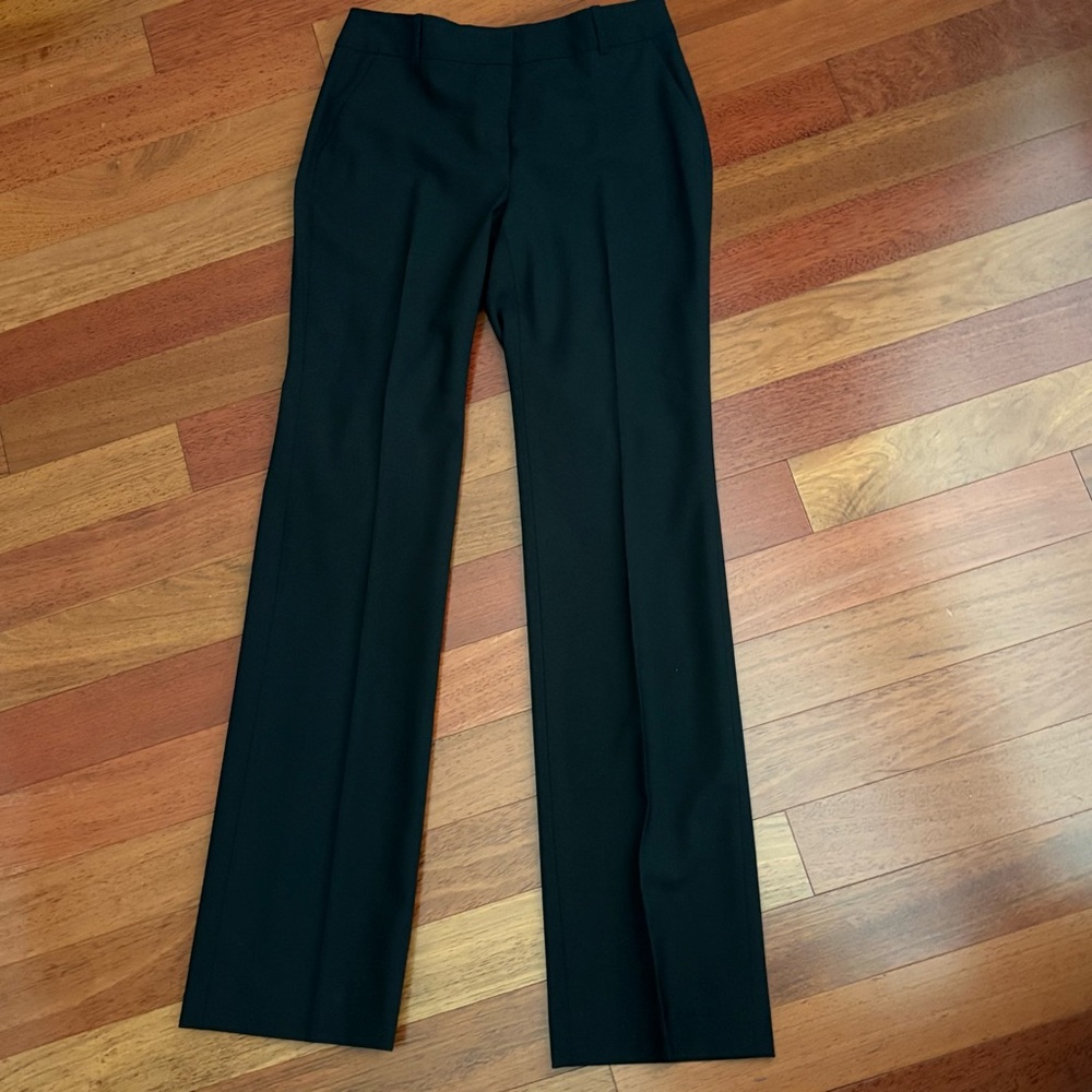 Classiques Entier Black Dress Pants  Wool Blend Trousers Stretch Office Career 2
